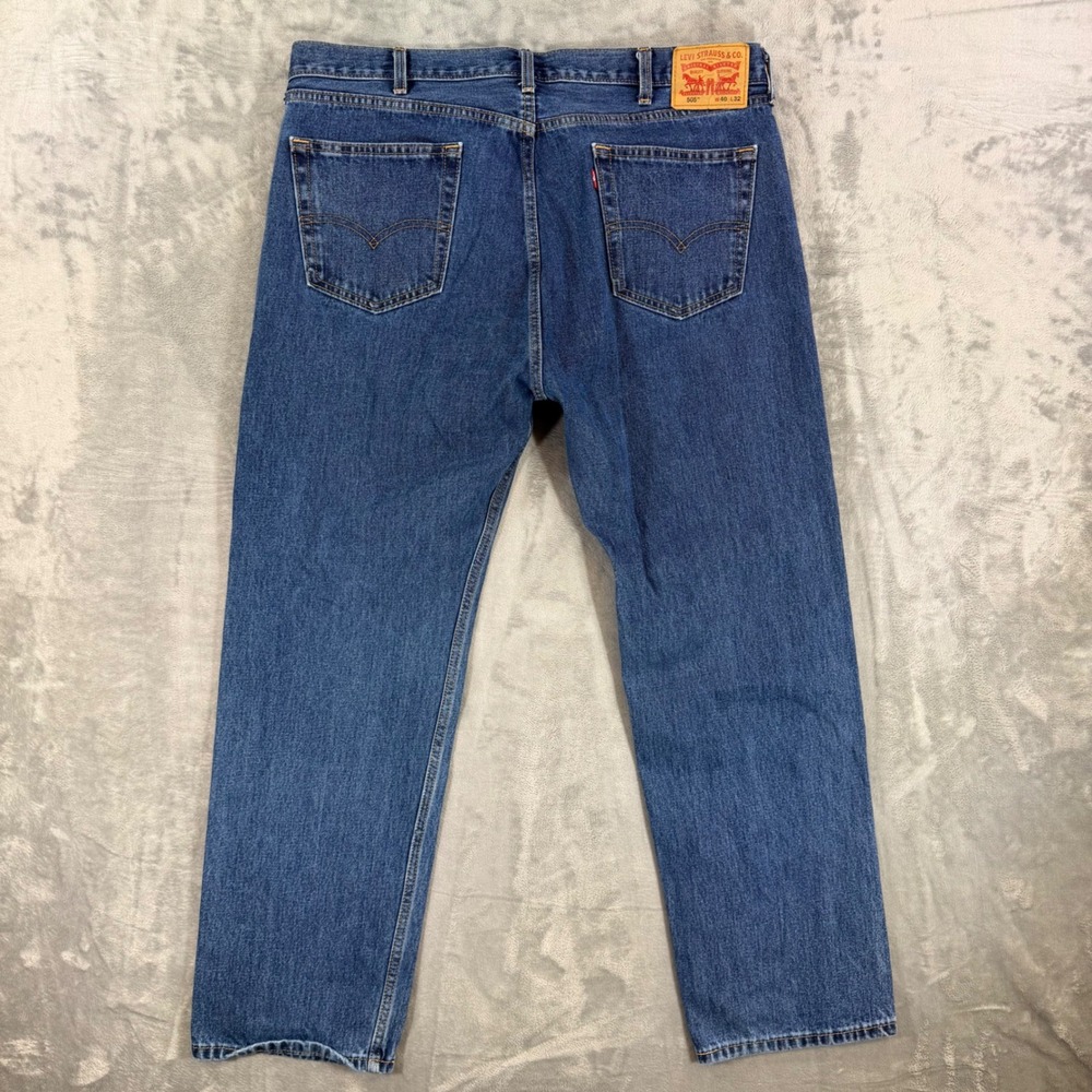 Levi's 505 Regular Fit Jeans Men's Size 40x32 Blue Medium Wash Denim - Picture 3 of 8